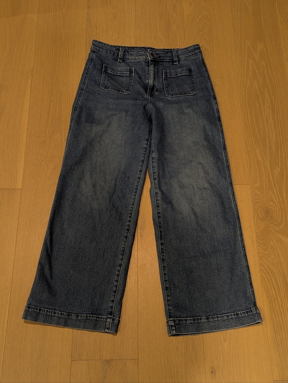 Wide Leg Women Jeans -  Blue